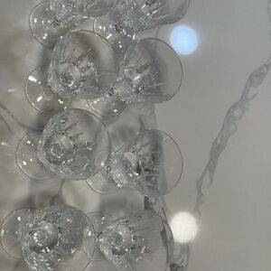 Set of Clear Cut Crystal Goblets